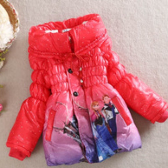 Girl's Jacket-Elsa Anna Print - Picture 1 of 3